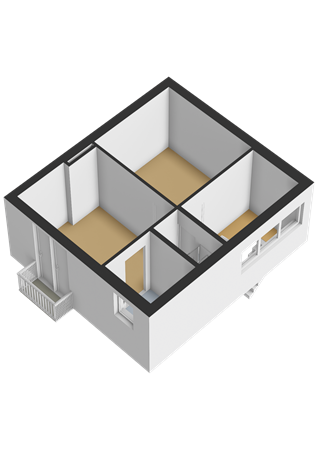 Floorplan - Adrien Mildersstraat 68B02, 3022 ND Rotterdam